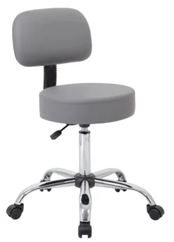 Medical Stool W/ Back Anti-Microbial Seat