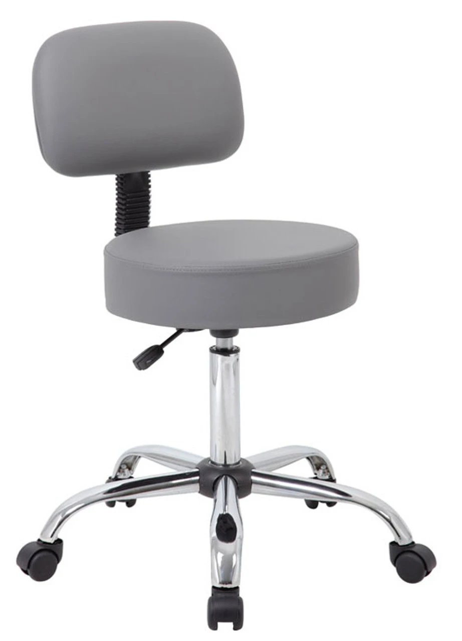 Medical Stool W/ Back Anti-Microbial Seat 3 Medical Stool W/ Back Anti-Microbial Seat