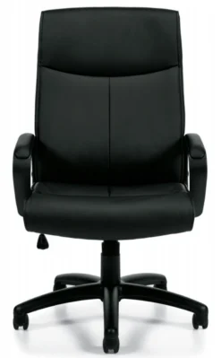 Luxhide Managers Chair W/ Mock Leather Trim