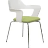 Julep Upholstered Side Stacker -Office Chair Shop 1204 Julep White Lime 40391.1510774822