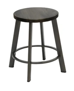 Metro Metal Stool With Wood Or Steel Seat 18" -Office Chair Shop 1320 metro 19 barnwood 39223.1526502376