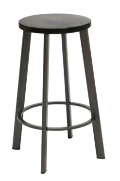 Metro Metal Stool With Wood Or Steel Seat Counter Height -Office Chair Shop 1321 metro counter barnwood 03176.1526563329