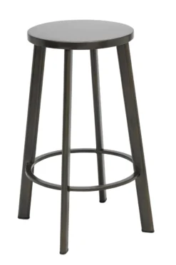 Metro Metal Stool With Wood Or Steel Seat Counter Height