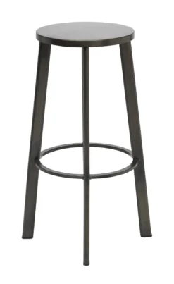 Metro Metal Stool With Wood Or Steel Seat Bar Height