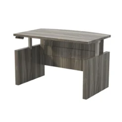 Aberdeen® 72" Height-Adjustable Bow Front Desk With Base