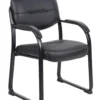 Tubular Metal Frame Sled Base Guest Chair Padded Arms -Office Chair Shop 529pd 37586.1666901220