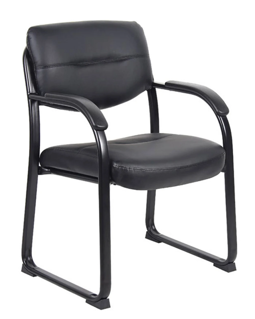 Tubular Metal Frame Sled Base Guest Chair Padded Arms 3 Tubular Metal Frame Sled Base Guest Chair Padded Arms