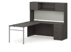 Mod 72"W X 84"D L-Desk With Silver U-Leg
