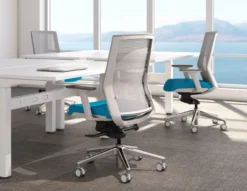 Zilo Grey Mesh White Frame Ergonomic Task Chair -Office Chair Shop AMQ Zilo Room Detail 49827.1645540691