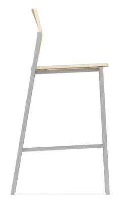 Avon Cafe Stool / Laminate Back And Seat -Office Chair Shop Avon AV1931S6 v3 NATMPL SLV CafeStool HI 96167.1496841369