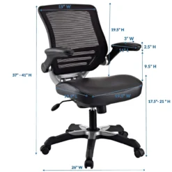 Hunter Leather Flip Arm Management Task 17 Hunter Leather Flip Arm Management Task -Office Chair Shop EEI 595 BLK 2 24985.1695230955