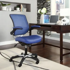 Hunter Mesh Back Leatherette Seat Task Chair -Office Chair Shop EEI 595 BLU 4 69992.1517343652