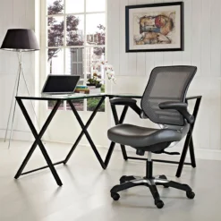 Hunter Mesh Back Leatherette Seat Task Chair -Office Chair Shop EEI 595 GRY 4 32803.1517343652