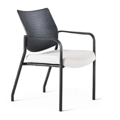 Facet Stacker With Upholstered Seat