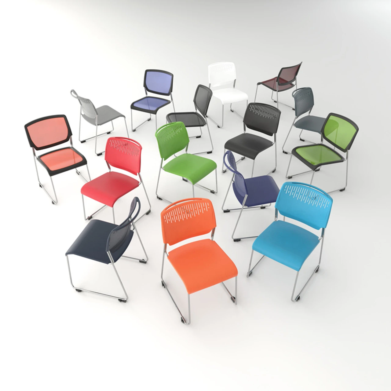 Kimball Poly Stackable Side Chair 4 Pack 6 Kimball Poly Stackable Side Chair 4 Pack - Image 4
