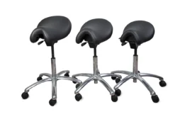Bambach Classic Ergonomic Saddle Stool With Backrest -Office Chair Shop Group angled 30425.1684444866