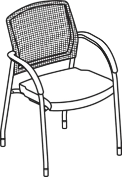 Lota Mesh Back Multi-Purpose Stacking Chair -Office Chair Shop H2285 Glides 9 14 36454.1434745367