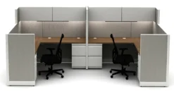 Accelerate 2 Pack L-Stations W/ Overhead Storage