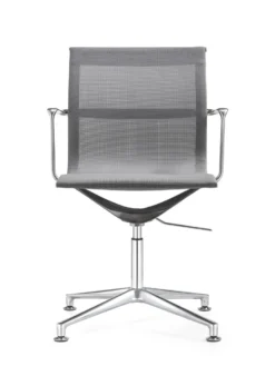 Joan Mesh Mid Back Side 11 Joan Mesh Mid Back Side -Office Chair Shop Joan Side Chair Mid Arms Front Gray 39611.1542746319