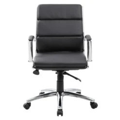 Leatherette Upholstered Mid-Back Executive Chair -Office Chair Shop Mid Back Executive Guest Chair2 B9476 BK 95212.1455744754