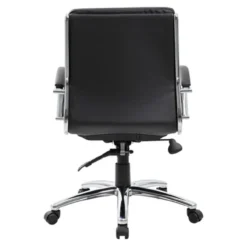 Leatherette Upholstered Mid-Back Executive Chair -Office Chair Shop Mid Back Executive Guest Chair5 B9476 BK 57499.1455744754