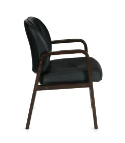 Luxhide Guest Chair With Wood Accents 10 Luxhide Guest Chair With Wood Accents -Office Chair Shop OTG11770B BL20 Espresso Side 50288.1515180895