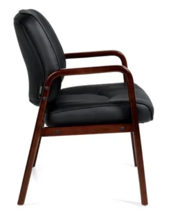 Luxhide Guest Chair With Wood Accents 13 Luxhide Guest Chair With Wood Accents -Office Chair Shop OTG11770B Side 45089.1435241258.400.430 73566.1519862727