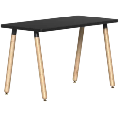 Reya Laminate Desk W/ Bamboo Legs -Office Chair Shop ReyaBamboo Cylindrical Black Angled24x48x1125 Black 15R 1024x10242x 73844.1605810500