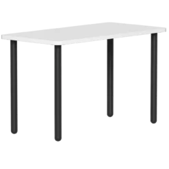 Reya Desk With Metal Legs -Office Chair Shop ReyaMetal Rounded Black Straight24x48x1125 White 15R 1024x10242x 67469.1605133320 63483.1635274527