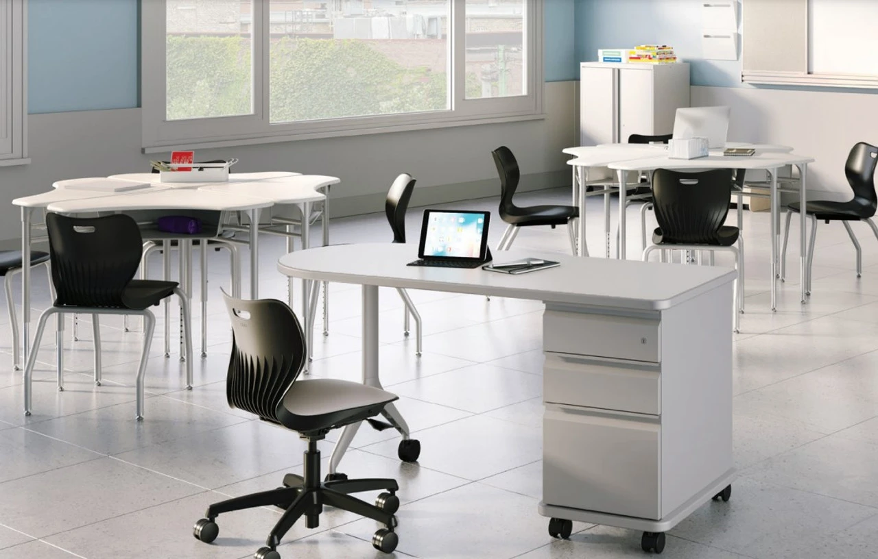 SmartLink® Mobile Teacher's Pedestal Desk 4 SmartLink® Mobile Teacher's Pedestal Desk - Image 2