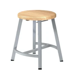 18" Titan Stool With Wood Seat, Carton Of 2