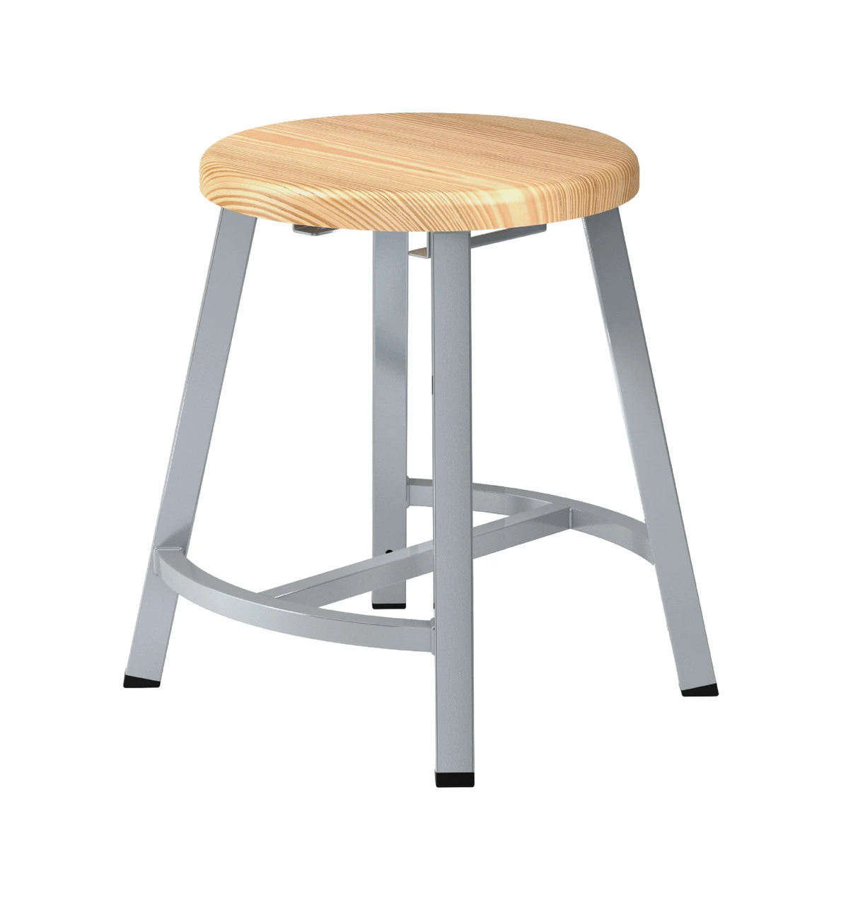 18" Titan Stool With Wood Seat, Carton Of 2 3 18" Titan Stool With Wood Seat, Carton Of 2