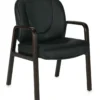 Luxhide Guest Chair With Wood Accents -Office Chair Shop Untitled 56866.1667594321