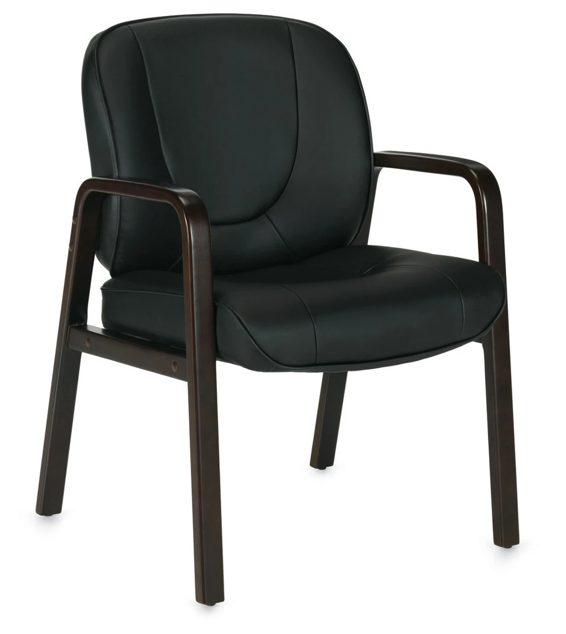 Luxhide Guest Chair With Wood Accents 3 Luxhide Guest Chair With Wood Accents