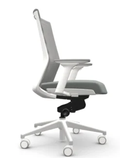 Zilo Grey Mesh White Frame Ergonomic Task Chair -Office Chair Shop ZiloWhtBuzzAlpine 07259.1645540398