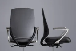 Auburn Conference Chair Quickship -Office Chair Shop auburn grey and black back and side view md 97859.1624457104