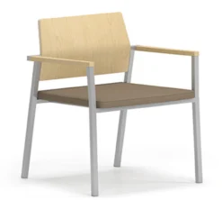 Avon Oversize Guest/Reception Chair With Upholstered Seat And Laminate Back