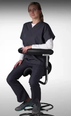 Bambach Classic Ergonomic Saddle Stool With Backrest -Office Chair Shop bellybar 15394.1684938100