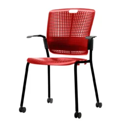 Humanscale Cinto Ergonomic Stack Chair, Carton Of 3 -Office Chair Shop cinto red blk arms HSCINTO12 27777.1436373137
