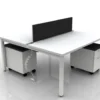 Empower 2 Person Shared Work Table Set With Power And Storage