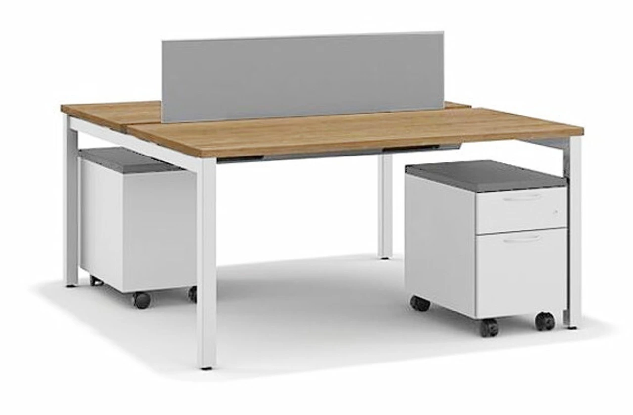 Empower 2 Person Shared Work Table Set With Storage 3 Empower 2 Person Shared Work Table Set With Storage