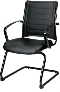 Europa Metallic Leather Guest Chair