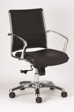 Europa Leather Mid-Back Chair