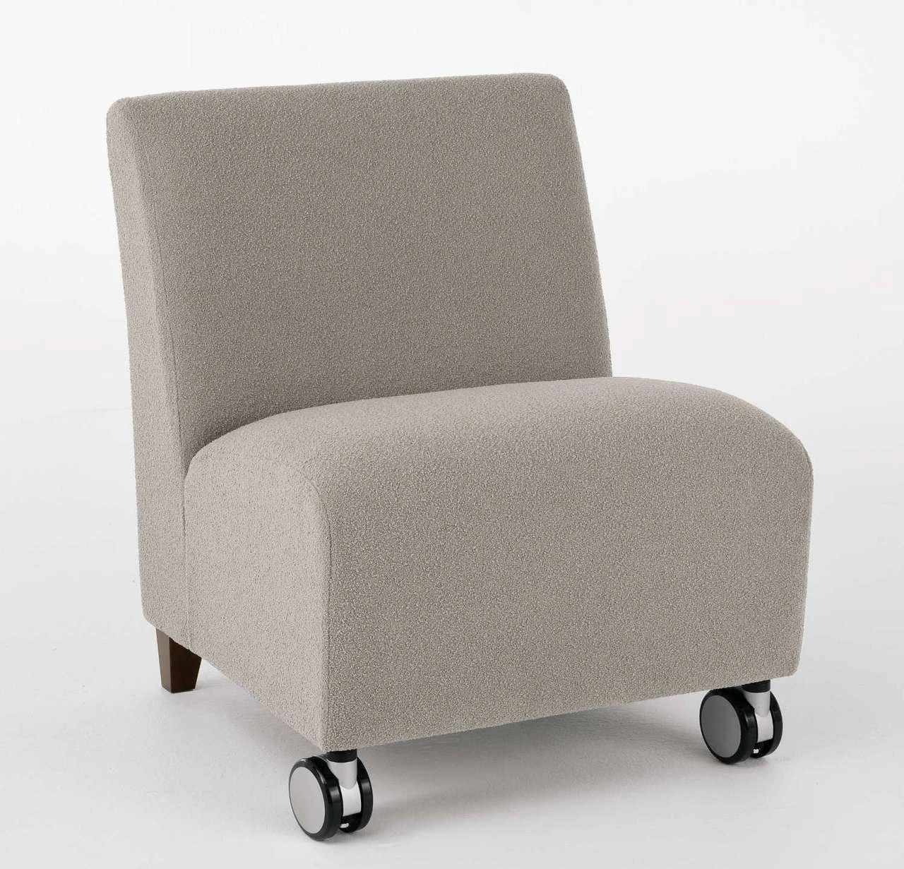 Siena Oversized Armless Guest Chair With Casters