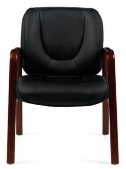 Luxhide Guest Chair With Wood Accents 12 Luxhide Guest Chair With Wood Accents -Office Chair Shop otg11770B 38389.1515180904