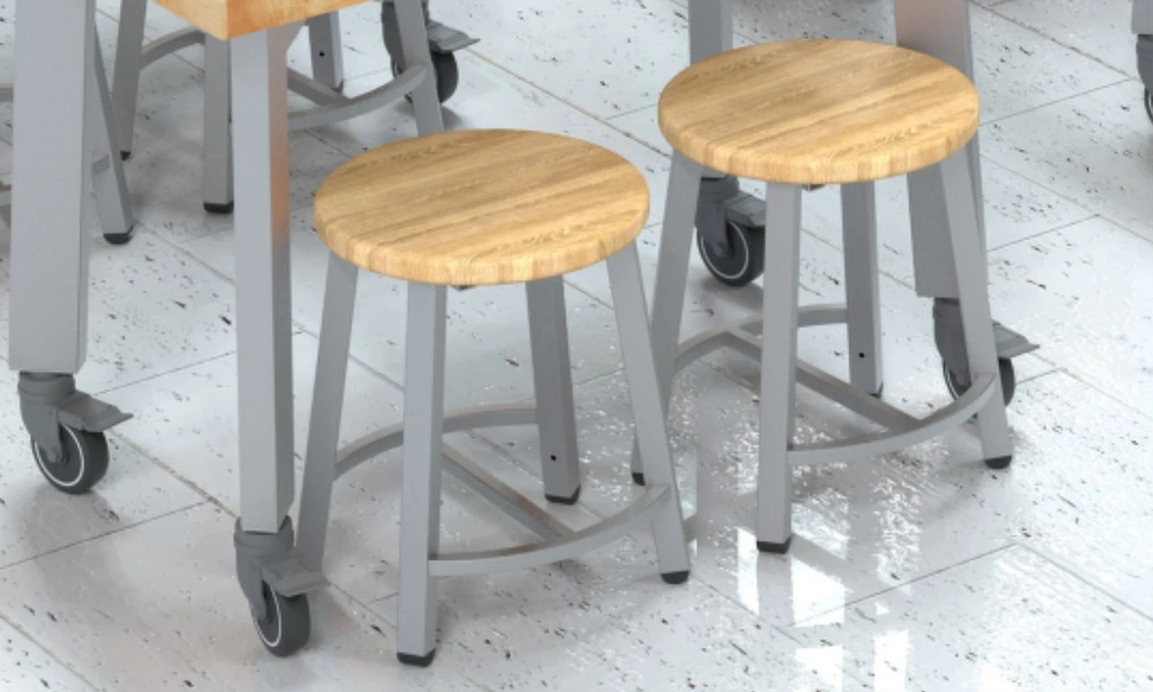 18" Titan Stool With Wood Seat, Carton Of 2 6 18" Titan Stool With Wood Seat, Carton Of 2 - Image 4