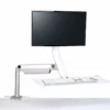 QuickStand Lite Sit Stand Desktop 2 QuickStand Lite Sit Stand Desktop -Office Chair Shop white single clamp front 09448.1490036092